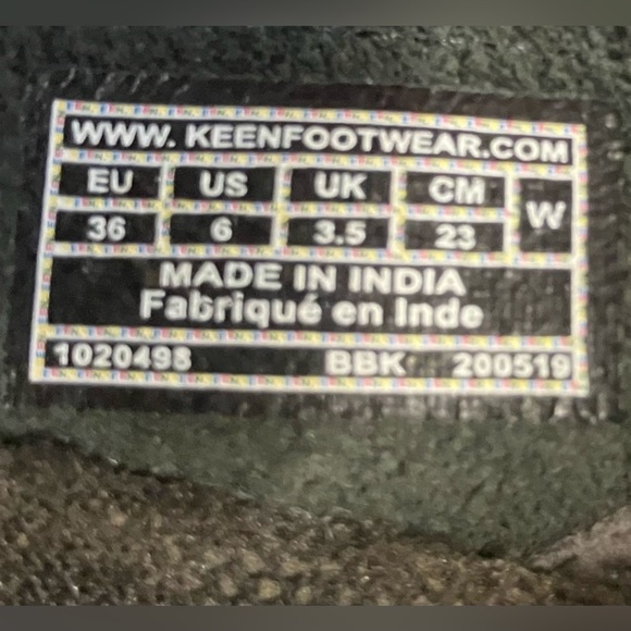 KEEN Black Leather Lorelai Slip-On Sneaker Size 6 - Picture 4 of 9